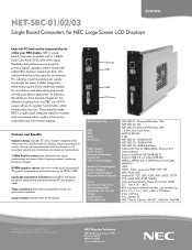NEC P401 P401 : NET-SBC spec brochure