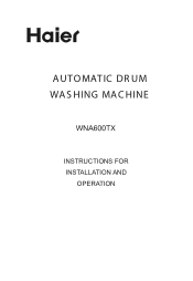 Haier WNA600TX User Manual