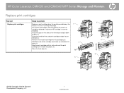 HP LaserJet CM6000 HP Color LaserJet CM6040/CM6030 MFP Series - Job Aid - Replace Print Cartridges