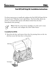 Intermec PM4i PM4i Peel-Off (Self-Strip) Kit Installation Instructions