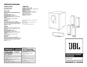 JBL SCS 500.5 Owners Manual English