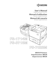 Kyocera FS-7028M FS-1714M/3718M/7028M Users Manual