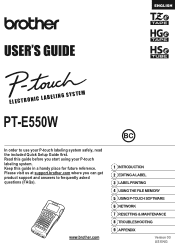 Brother International PT-E550W Users Guide