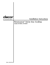 Dacor HCT30 Installation Instruction - Heirtage Cooktop