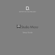 Definitive Technology W Studio Micro W Studio Micro Quick Start Guide