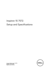 Dell Inspiron 15 7572 Setup and Specifications