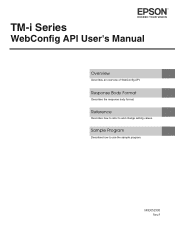 Epson TM-T20II-i TM-i Series WebConfig API Users Manual for TM-i firmware ver.4.0