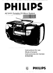 Philips AZ241517 User manual (English)