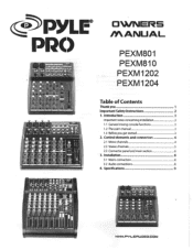 Pyle PEXM1204 Owners Manual