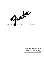 Fender Princeton Chorus Owners Manual