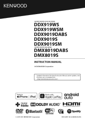 Kenwood DMX8019S Instruction Manual