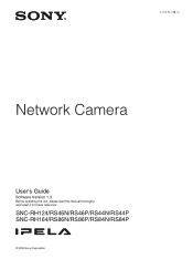 Sony SNC-RS46N User Manual (RH-RS Users Guide)