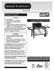 Weber Genesis Platinum C LP Owner Manual