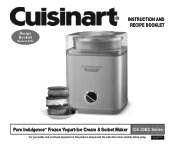 Cuisinart ICE-30BCP1 Instruction and Recipe Booklet