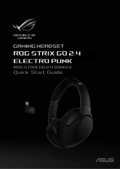 Asus ROG Strix Go 2.4 Electro Punk ROG Strix Go 24 Electro Punk Quick Start Guide Multiple Languages