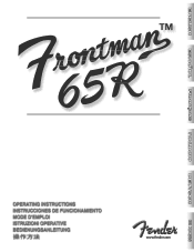 Fender Frontman 65R Owners Manual