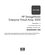 HP StorageWorks EVA3000 HP StorageWorks Enterprise Virtual Array 3000 V3.0 User Guide (EK-EVA30-UG. B01, October 2003)