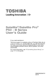 Toshiba P50-BST2GX1 Windows 8.1 User's Guide for Satellite P50-B Series