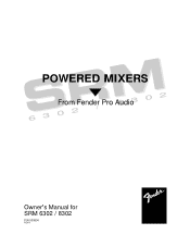 Fender SRM6302 Owners Manual
