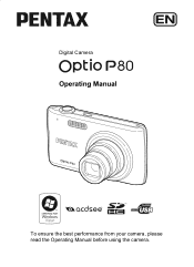 Pentax Optio P80 Black Optio P80 Black Optio P80 Manual