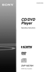 Sony DVPNS76HS Operating Instructions
