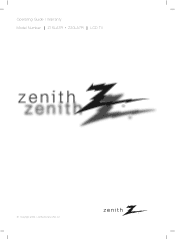 Zenith Z20LA7R Operating Guide