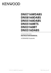 Kenwood DNX8160DABS User Manual