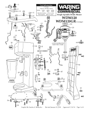 Waring WDM120 Parts List and Exploded Diagram