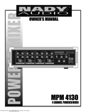 Nady MPM 4130x PA 212 Owners Manual