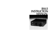 JBL BX 63 Owners Manual English