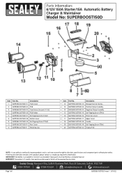 Sealey SUPERBOOST150D Parts Diagram