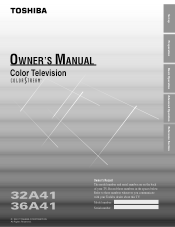 Toshiba 36A41 Owners Manual