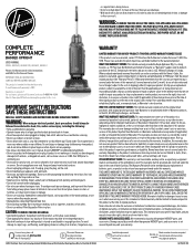 Hoover UH30651PC Product Manual English