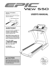 Epic Fitness View 550 Treadmill English Manual