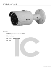 IC Realtime ICIP-B2001-IR Product Datasheet