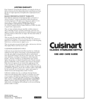 Cuisinart CTK-SS11 User Manual