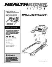 HealthRider H115t Treadmill Portuguese Manual
