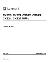 Lexmark CX921 Users Guide PDF