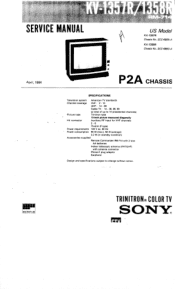 Sony KV-1357R Primary User Manual