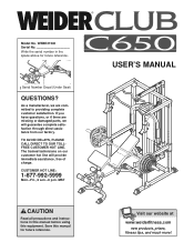 Weider Club C650 English Manual