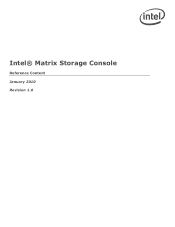 Intel S1200BT Intel Matrix Storage Console Reference Content