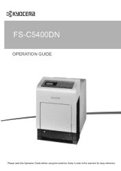 Kyocera ECOSYS FS-C5400DN FS-C5400DN Operation Guide Rev-1
