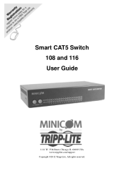 Tripp Lite 0SU22081 Owner's Manual for Minicom Cat5 KVM Switches 933193