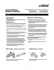 Crucial CT12864AA800 Installation Guide