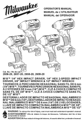 Milwaukee Tool 2656-20 Operators Manual