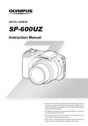 Olympus SP-600UZ SP-600UZ Instruction Manual (English)