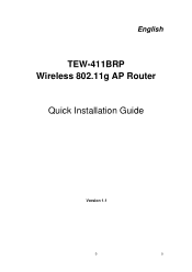 TRENDnet TEW-411BRP Quick Installation Guide