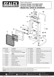 Sealey CH30110V Parts Diagram