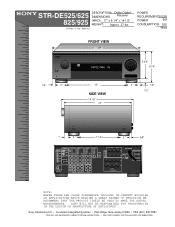 Sony STR-DE625 Dimensions Diagram