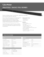 CyberPower PDU13102 Datasheet